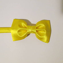 Pánske doplnky - jednofarebný pánsky motýlik - AKCIA 4€/ks (citrónovo žltý) - 7698578_