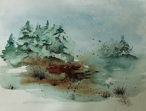 Obrazy - Zimná krajina - 7695972_