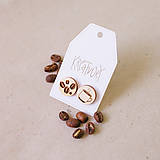 Náušnice - šálka kávy - napichovačky - 7699912_