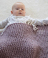 Detský textil - Pletená deka pre deti ... starofialová so strapcami °°° SKLADOM - 7704212_