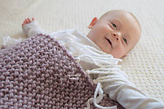 Detský textil - Pletená deka pre deti ... starofialová so strapcami °°° SKLADOM - 7704215_