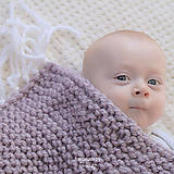 Detský textil - Pletená deka pre deti ... starofialová so strapcami °°° SKLADOM - 7704249_