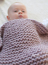 Detský textil - Pletená deka pre deti ... starofialová so strapcami °°° SKLADOM - 7704274_