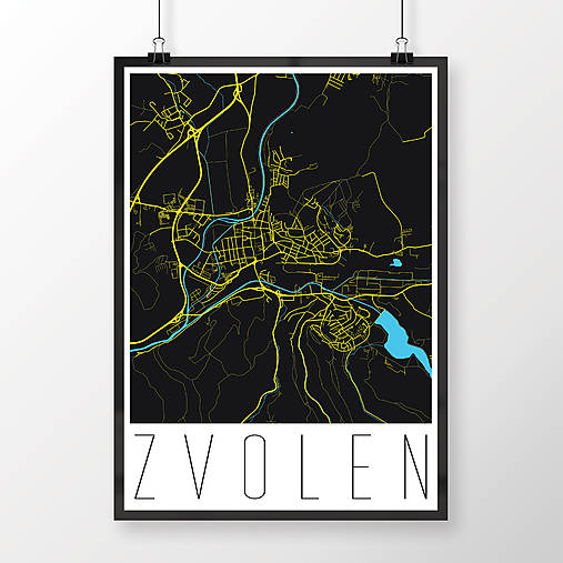 Grafika - ZVOLEN, moderný, čierny - 7704284_