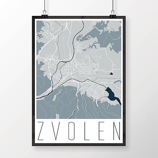 Grafika - ZVOLEN, moderný, svetlomodrý - 7704295_