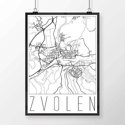 Grafika - ZVOLEN, moderný, biely - 7704297_