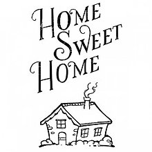 Nástroje - silikónové razítko Home sweet home - 7707284_