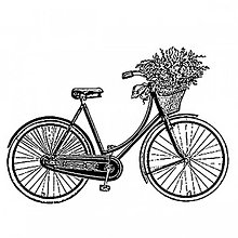 Nástroje - gumenné razítko bicykel - 7707298_