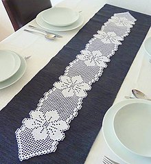 Úžitkový textil - Kvetinová štóla na stôl - 7706590_