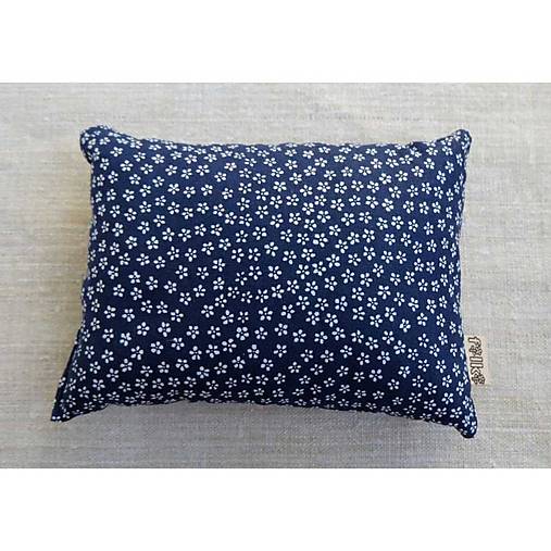 Úžitkový textil - FILKI šupkový ohrievací vankúšik 20 cm (modrý s kvietkami) - 7705589_