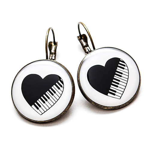 Náušnice - Piano Love - 7712926_