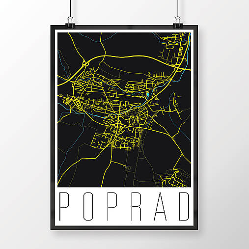 Grafika - POPRAD, moderný, čierny - 7718218_