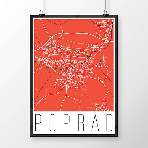 Grafika - POPRAD, moderný, červený - 7718231_