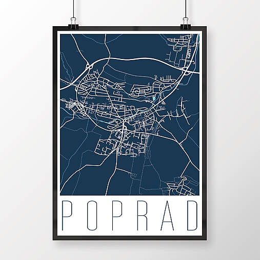 Grafika - POPRAD, moderný, tmavomodrý - 7718246_