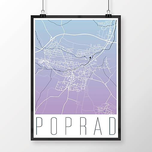 Grafika - POPRAD, moderný, modro-fialový - 7718255_