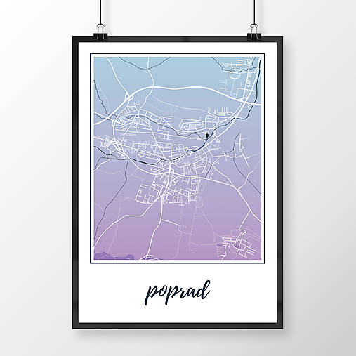 Grafika - POPRAD, klasický, modro-fialový - 7718260_