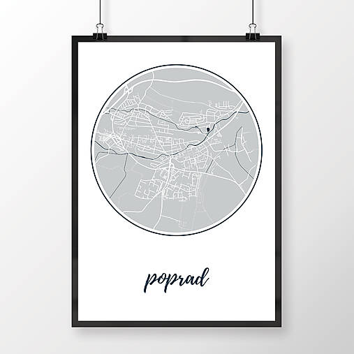 Grafika - POPRAD, okrúhly, svetlomodrý - 7718274_