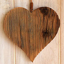 Dekorácie - Drevené srdce zo starého dreva - 7723874_