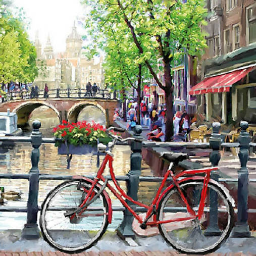 - Servítka "Amsterdam canal", ihneď - 7725722_