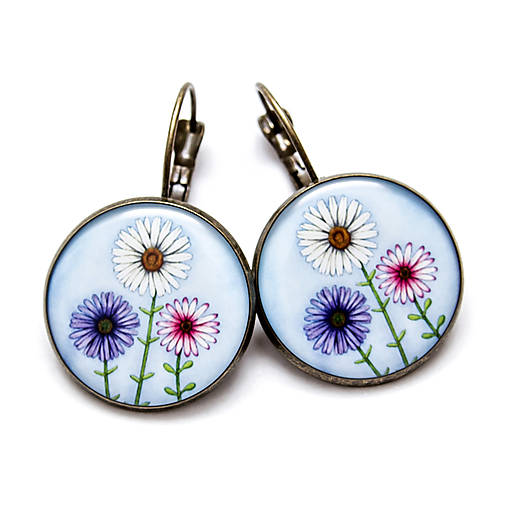 Náušnice - Jemné kvetinky - 7729620_