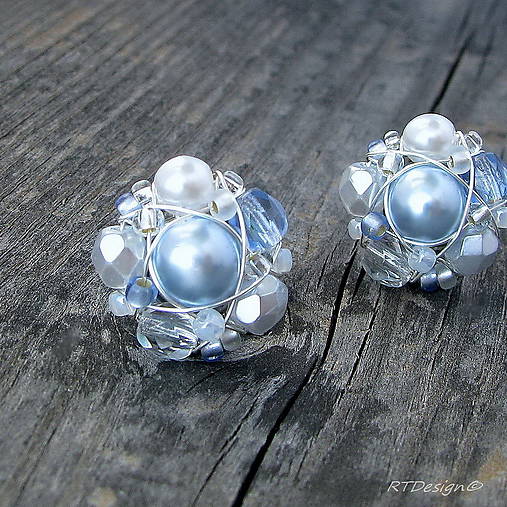 Náušnice - Napichovačky SNOWFLAKE... - 7728307_