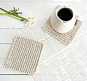 Úžitkový textil - Pletené podložky do kuchyne - 7731250_