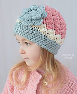 Detské čiapky - Jarná čiapočka ... pastelový zážitok - 7738600_