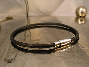 Pánske šperky - bionet black - hladký - 3mm - 7739185_