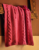 Detský textil - Detská deka ružová - 7739810_