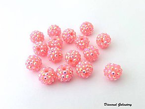 Korálky - Korálky shamballa akrylové - Ružové - 7739305_