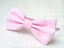 Ozdoby do vlasov - Pin Up headband (light pink/small white polka dots) - 7745862_