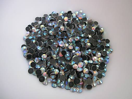 Galantéria - Hot fix kamienky 7 mm - AB Crystal - 7748000_