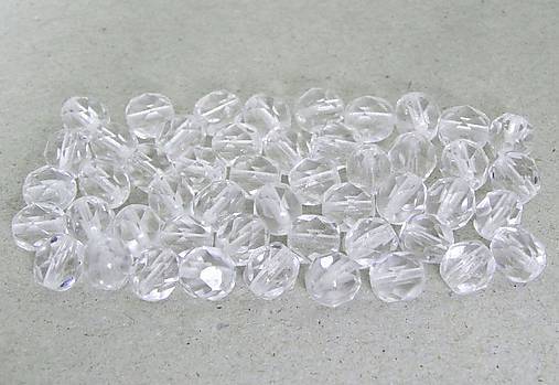 Sklenené brúsené korálky ohňovky 4mm, 200 ks