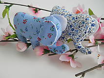 Hračky - Sloník s modrými kvetinkami - 7750909_