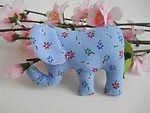 Sloník modrý kvetinkový