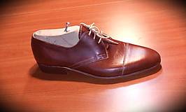 Pánske oblečenie - Pánské luxusné kožené topánky v farbe koňak - 7753236_