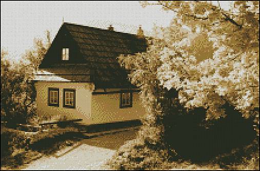 Návody a literatúra - K016 Domček - predloha na vyšívanie - 7754287_