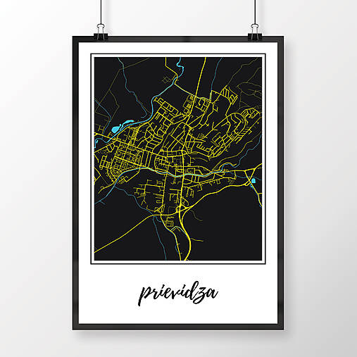 Grafika - PRIEVIDZA, klasická, čierna - 7754039_