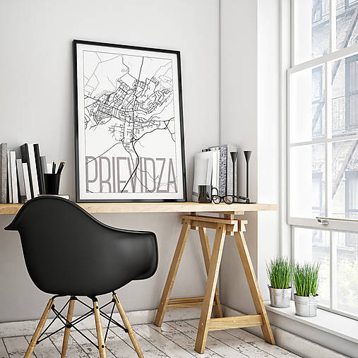 Grafika - PRIEVIDZA, elegantná, biela - 7754187_