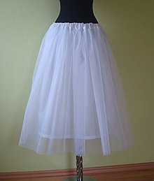 Sukne - Tylová sukňa biela - 7750841_