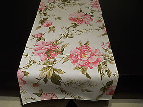 Úžitkový textil - Štóla - Veľká ružová pivónia - 7757700_