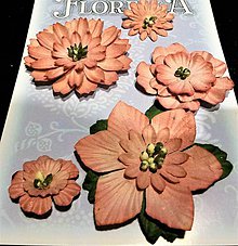 Polotovary - Florella - dekoračné kvety - staroružová - 7757379_