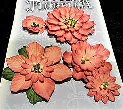 Polotovary - Florella - dekoračné kvety - broskyňa - 7757381_