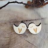 Náušnice - LDN174 Vtáčik srdiečko - 7755622_