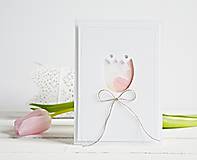 Papiernictvo - Pozdrav štýlový - tulipán ružový - 7761596_
