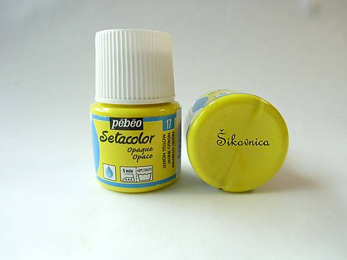 Farba na textil, Pébéo, Setacolor opaque, 45 ml (17 lemon yellow (citrón))
