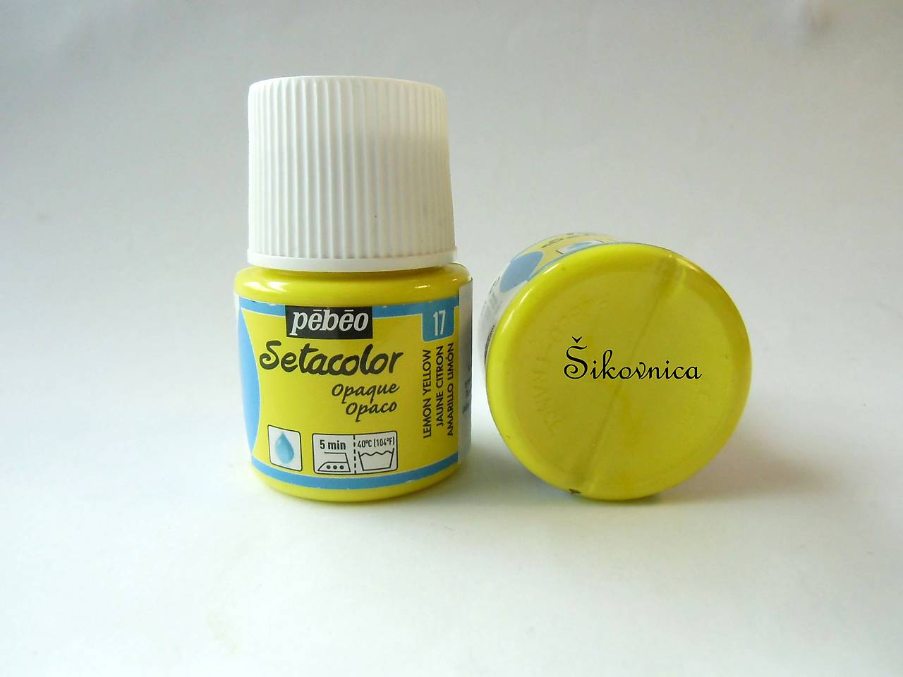 Farba na textil, Pébéo, Setacolor opaque, 45 ml (17 lemon yellow (citrón))