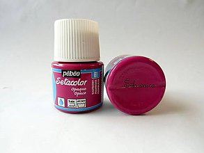 Farby-laky - Farba na textil, Pébéo, Setacolor opaque, 45 ml (81 raspberry (malinová)) - 7760882_