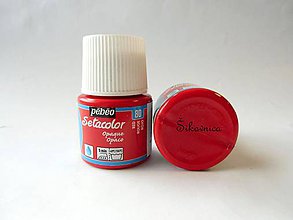 Farby-laky - Farba na textil, Pébéo, Setacolor opaque, 45 ml (80 red (červená)) - 7760953_