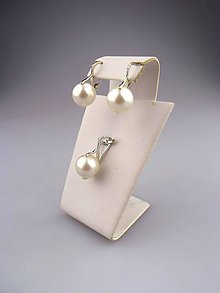 Sady šperkov - perly swarovski náušnice prívesok v striebre - 7762169_